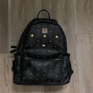MCM LargeBackpack with gold and black studs unisex